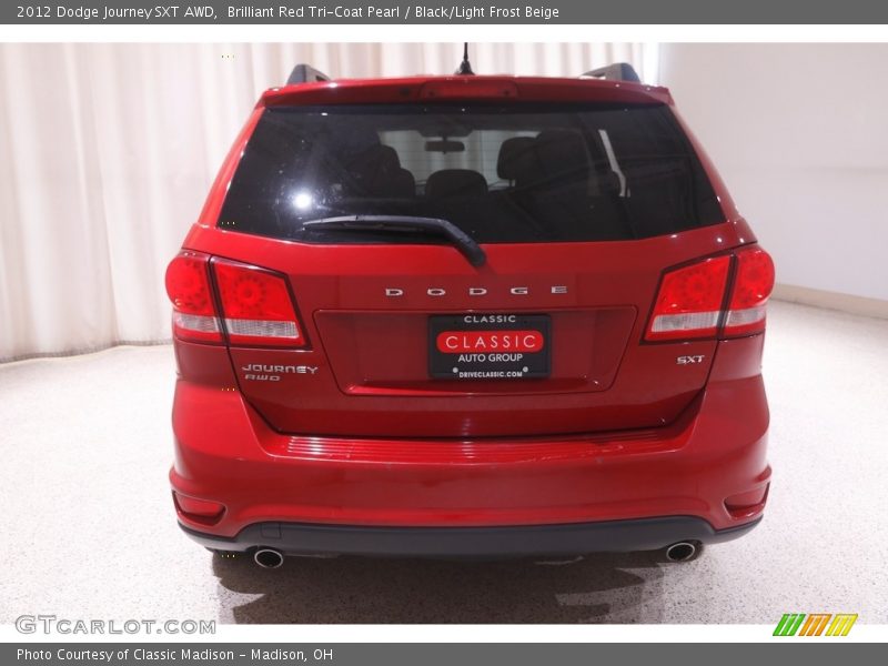 Brilliant Red Tri-Coat Pearl / Black/Light Frost Beige 2012 Dodge Journey SXT AWD