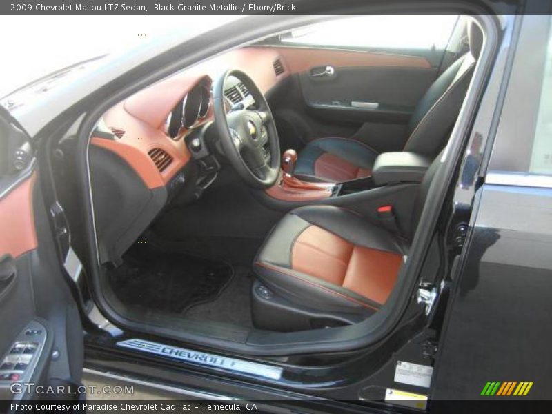 Black Granite Metallic / Ebony/Brick 2009 Chevrolet Malibu LTZ Sedan
