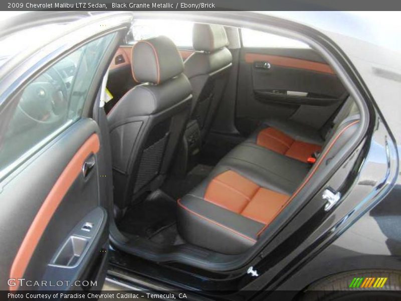 Black Granite Metallic / Ebony/Brick 2009 Chevrolet Malibu LTZ Sedan