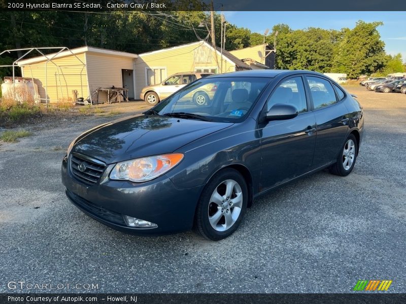 Carbon Gray / Black 2009 Hyundai Elantra SE Sedan