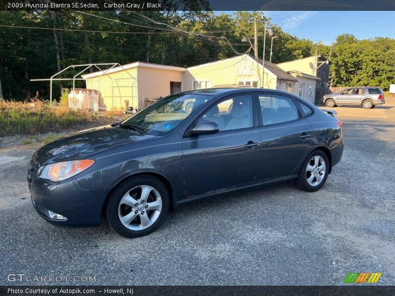 Carbon Gray / Black 2009 Hyundai Elantra SE Sedan