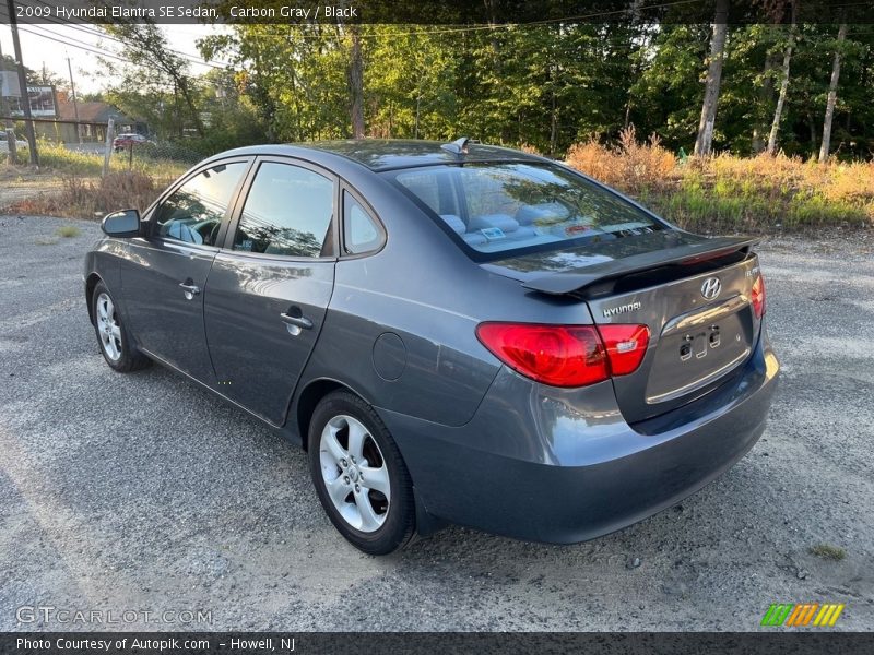 Carbon Gray / Black 2009 Hyundai Elantra SE Sedan