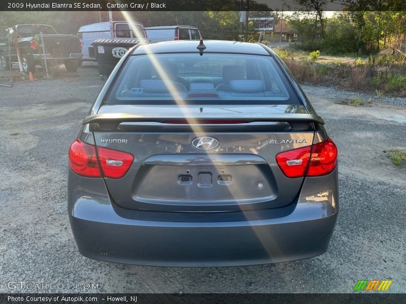Carbon Gray / Black 2009 Hyundai Elantra SE Sedan