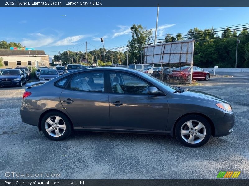 Carbon Gray / Black 2009 Hyundai Elantra SE Sedan