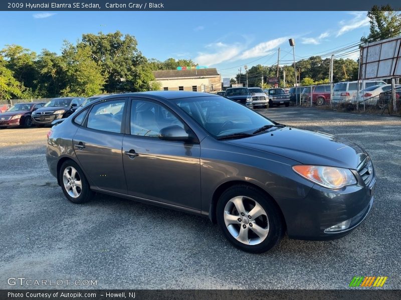 Carbon Gray / Black 2009 Hyundai Elantra SE Sedan