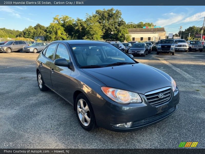 Carbon Gray / Black 2009 Hyundai Elantra SE Sedan