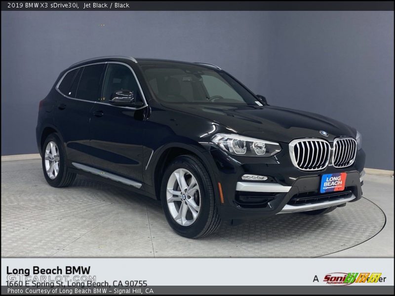 Jet Black / Black 2019 BMW X3 sDrive30i
