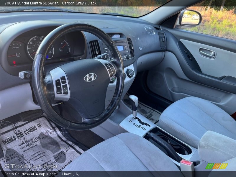 Carbon Gray / Black 2009 Hyundai Elantra SE Sedan