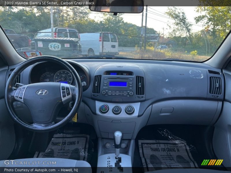Carbon Gray / Black 2009 Hyundai Elantra SE Sedan