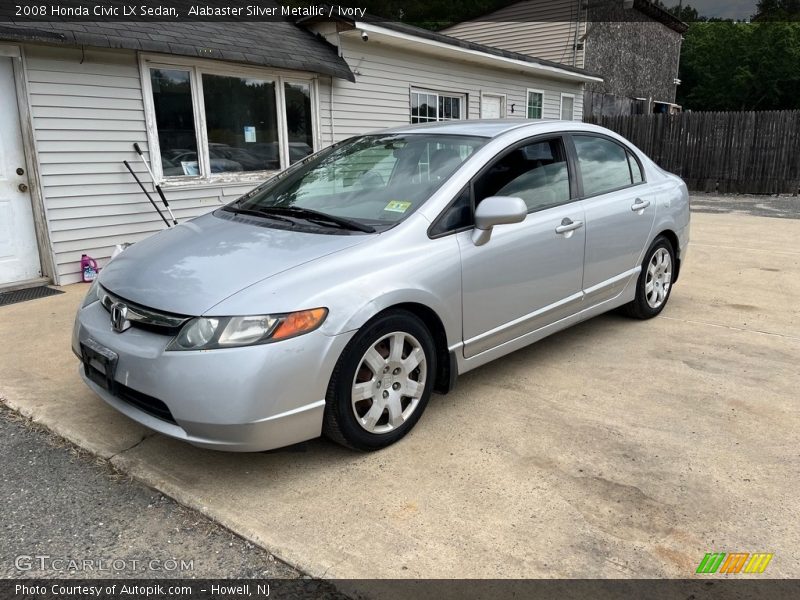 Alabaster Silver Metallic / Ivory 2008 Honda Civic LX Sedan