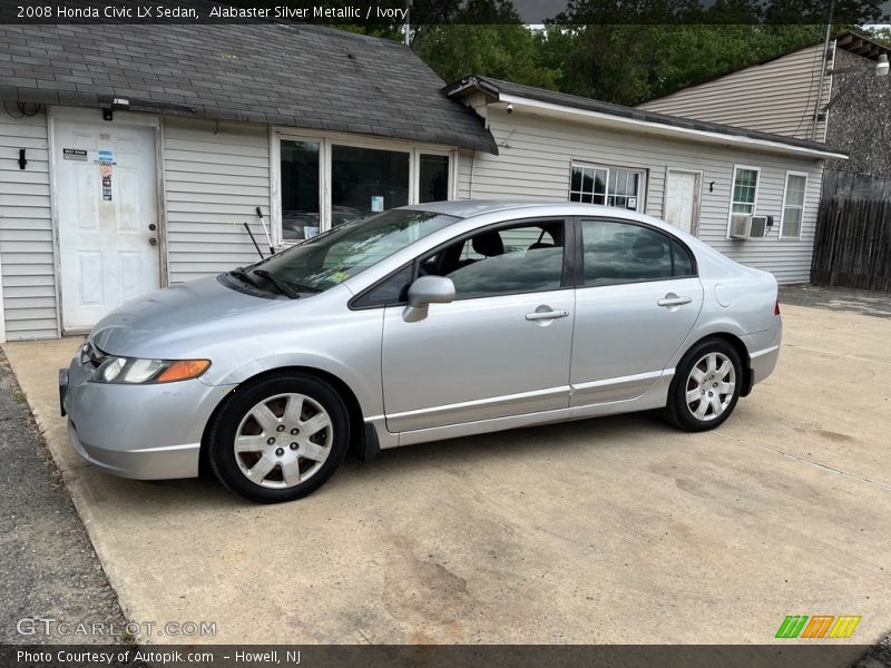 Alabaster Silver Metallic / Ivory 2008 Honda Civic LX Sedan