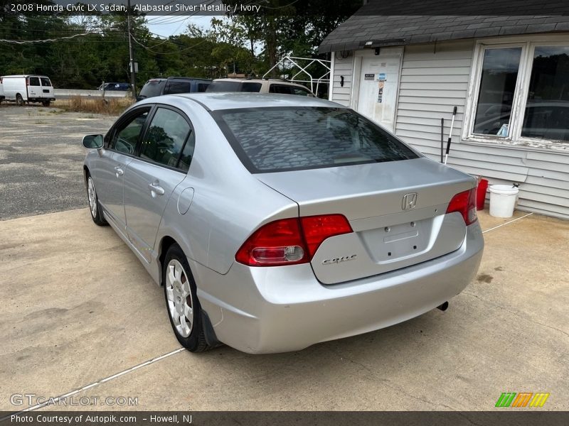 Alabaster Silver Metallic / Ivory 2008 Honda Civic LX Sedan