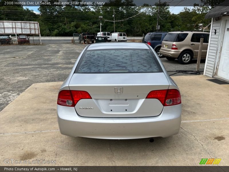 Alabaster Silver Metallic / Ivory 2008 Honda Civic LX Sedan