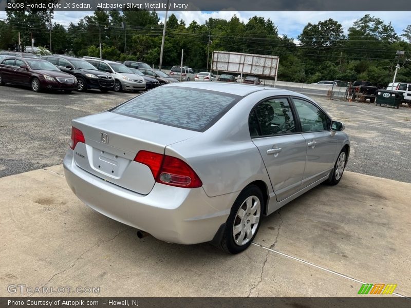 Alabaster Silver Metallic / Ivory 2008 Honda Civic LX Sedan
