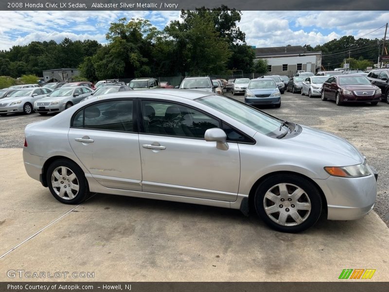 Alabaster Silver Metallic / Ivory 2008 Honda Civic LX Sedan