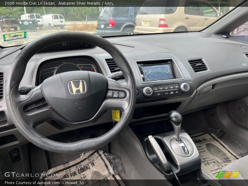 Alabaster Silver Metallic / Ivory 2008 Honda Civic LX Sedan