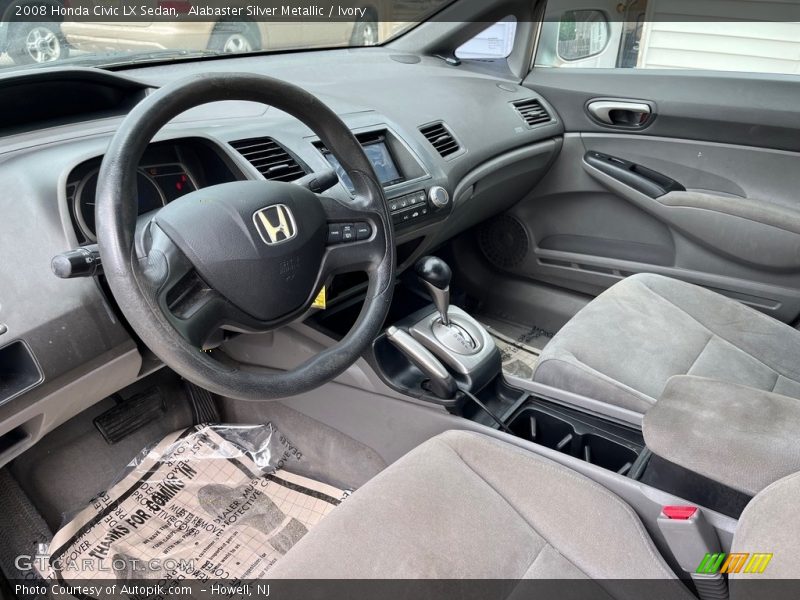 Alabaster Silver Metallic / Ivory 2008 Honda Civic LX Sedan