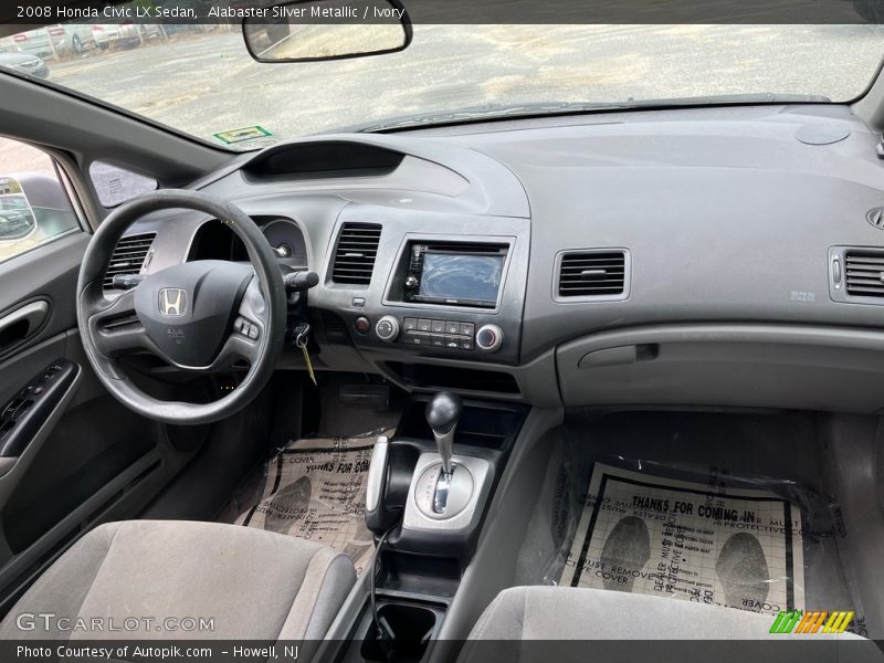 Alabaster Silver Metallic / Ivory 2008 Honda Civic LX Sedan