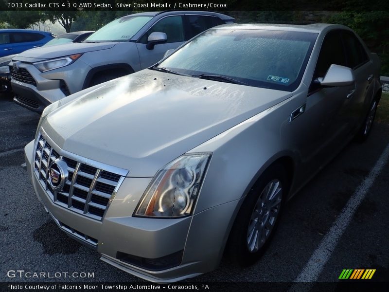 Silver Coast Metallic / Cashmere/Cocoa 2013 Cadillac CTS 4 3.0 AWD Sedan