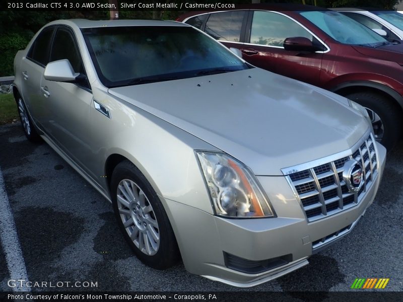 Silver Coast Metallic / Cashmere/Cocoa 2013 Cadillac CTS 4 3.0 AWD Sedan