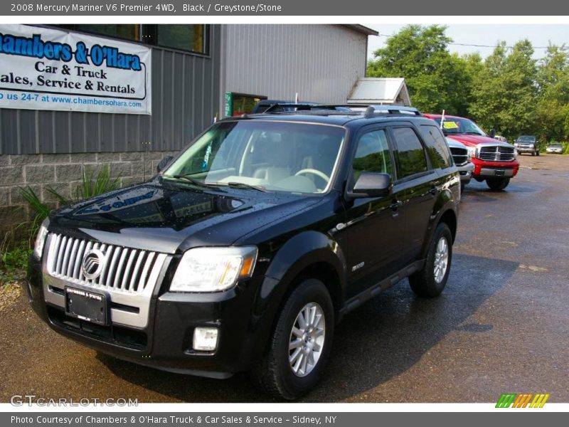 Black / Greystone/Stone 2008 Mercury Mariner V6 Premier 4WD