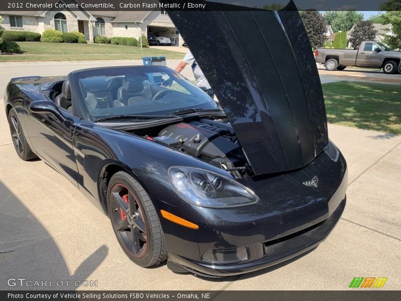 Carbon Flash Metallic / Ebony 2012 Chevrolet Corvette Convertible