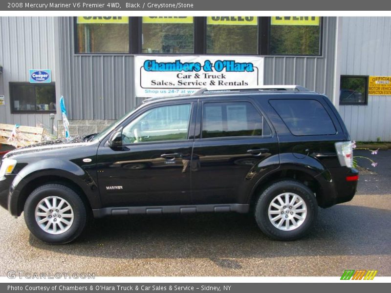 Black / Greystone/Stone 2008 Mercury Mariner V6 Premier 4WD