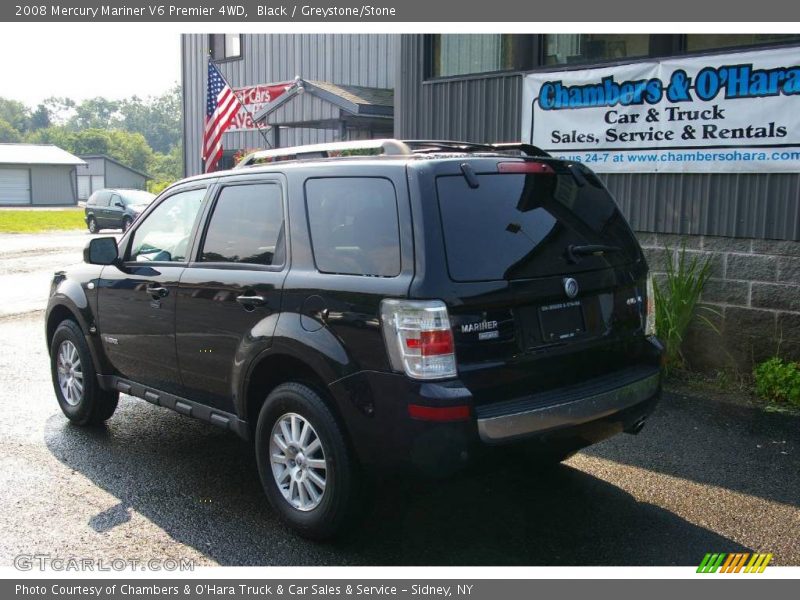 Black / Greystone/Stone 2008 Mercury Mariner V6 Premier 4WD