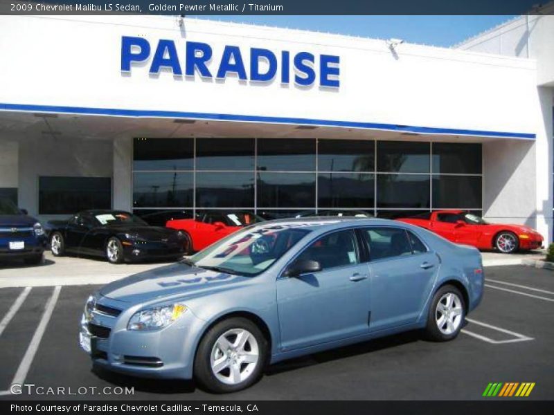 Golden Pewter Metallic / Titanium 2009 Chevrolet Malibu LS Sedan