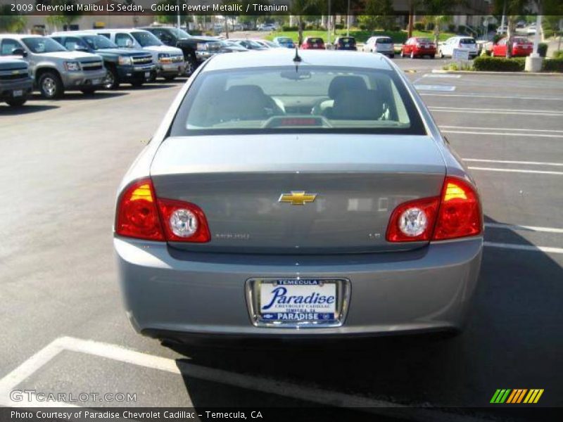 Golden Pewter Metallic / Titanium 2009 Chevrolet Malibu LS Sedan