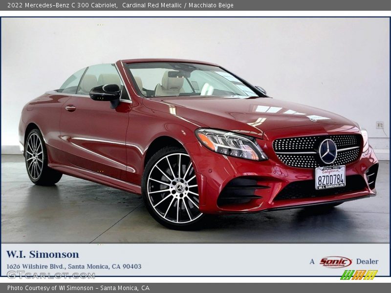 Cardinal Red Metallic / Macchiato Beige 2022 Mercedes-Benz C 300 Cabriolet