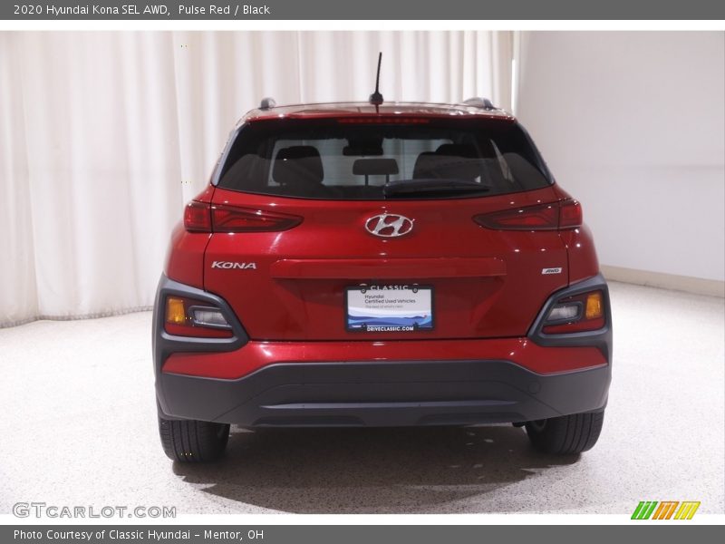 Pulse Red / Black 2020 Hyundai Kona SEL AWD