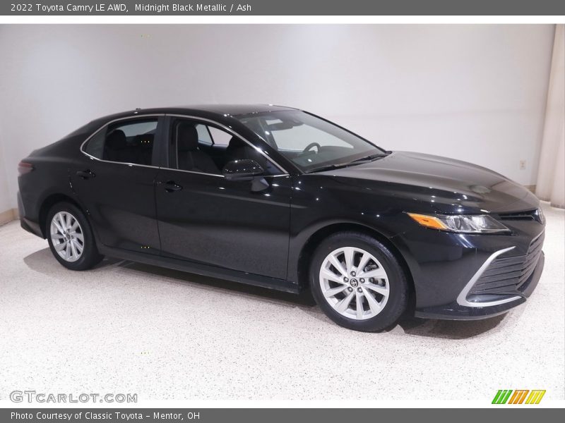 Midnight Black Metallic / Ash 2022 Toyota Camry LE AWD