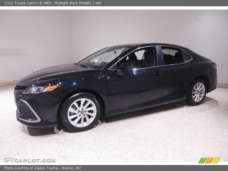 Midnight Black Metallic / Ash 2022 Toyota Camry LE AWD