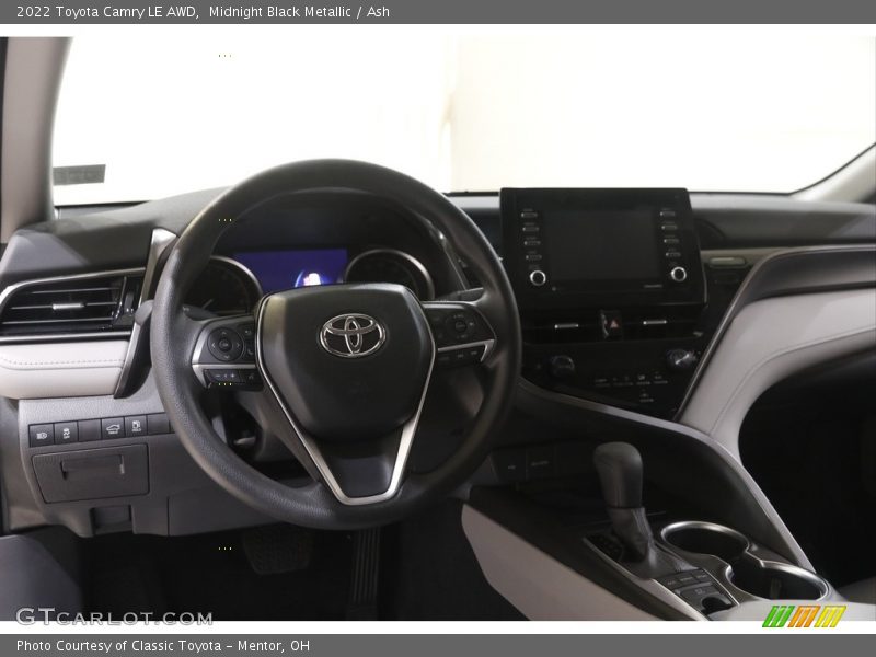 Midnight Black Metallic / Ash 2022 Toyota Camry LE AWD