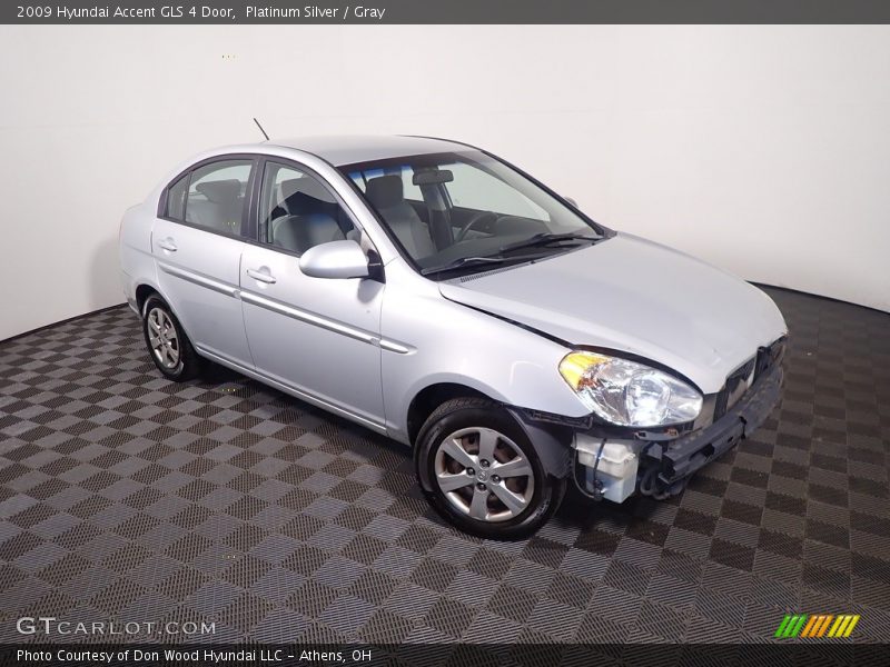 Platinum Silver / Gray 2009 Hyundai Accent GLS 4 Door