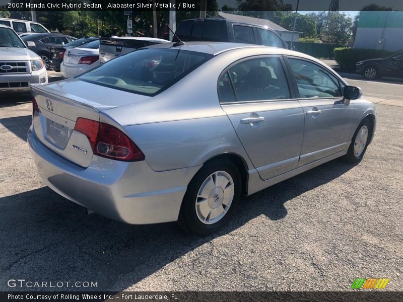 Alabaster Silver Metallic / Blue 2007 Honda Civic Hybrid Sedan