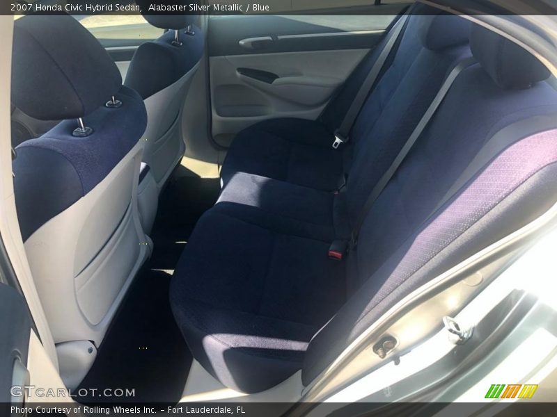 Alabaster Silver Metallic / Blue 2007 Honda Civic Hybrid Sedan