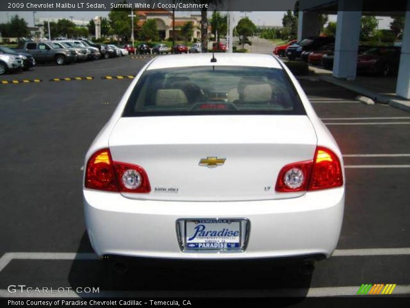 Summit White / Cocoa/Cashmere 2009 Chevrolet Malibu LT Sedan