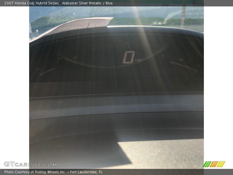 Alabaster Silver Metallic / Blue 2007 Honda Civic Hybrid Sedan
