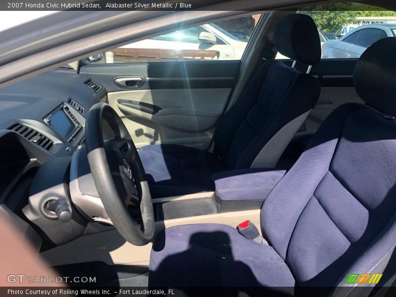 Alabaster Silver Metallic / Blue 2007 Honda Civic Hybrid Sedan