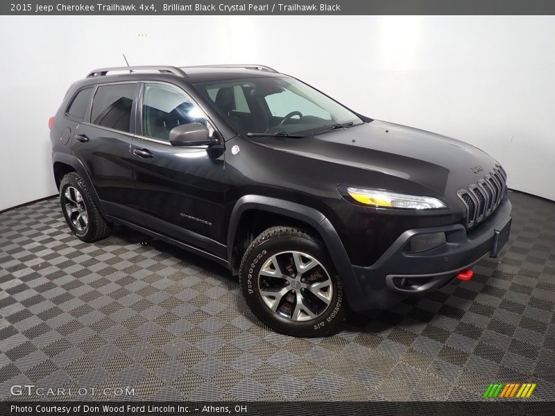 Brilliant Black Crystal Pearl / Trailhawk Black 2015 Jeep Cherokee Trailhawk 4x4