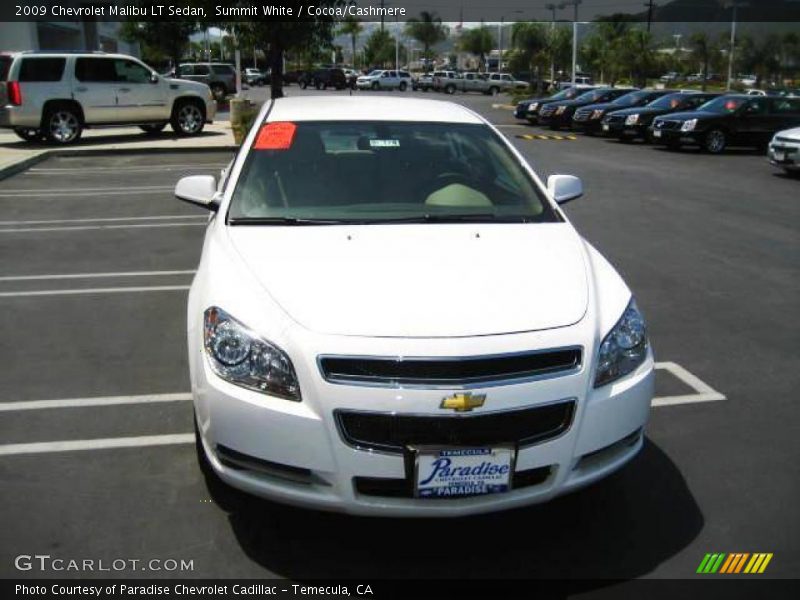 Summit White / Cocoa/Cashmere 2009 Chevrolet Malibu LT Sedan