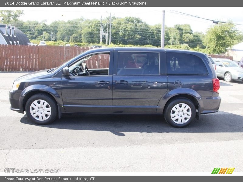 Maximum Steel Metallic / Black/Light Graystone 2014 Dodge Grand Caravan SE