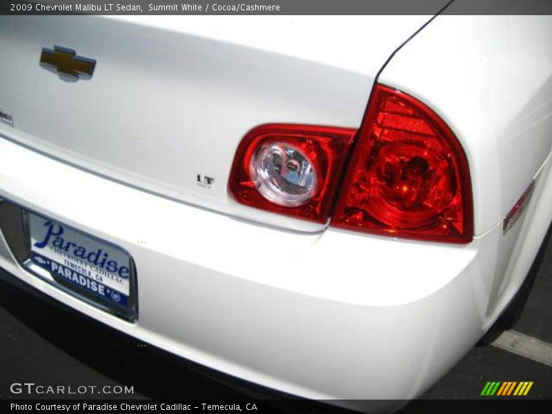 Summit White / Cocoa/Cashmere 2009 Chevrolet Malibu LT Sedan