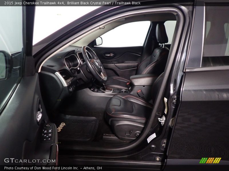 Brilliant Black Crystal Pearl / Trailhawk Black 2015 Jeep Cherokee Trailhawk 4x4