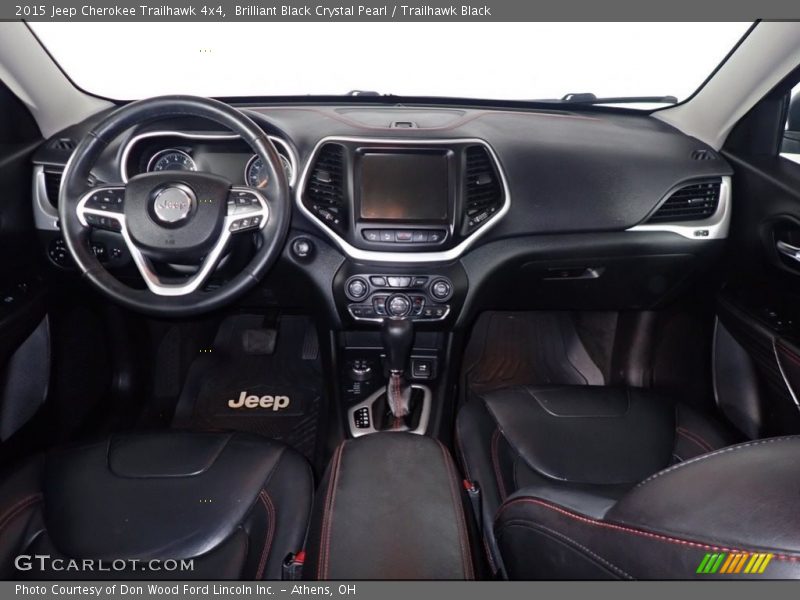 Brilliant Black Crystal Pearl / Trailhawk Black 2015 Jeep Cherokee Trailhawk 4x4