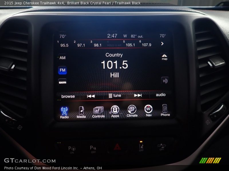 Brilliant Black Crystal Pearl / Trailhawk Black 2015 Jeep Cherokee Trailhawk 4x4