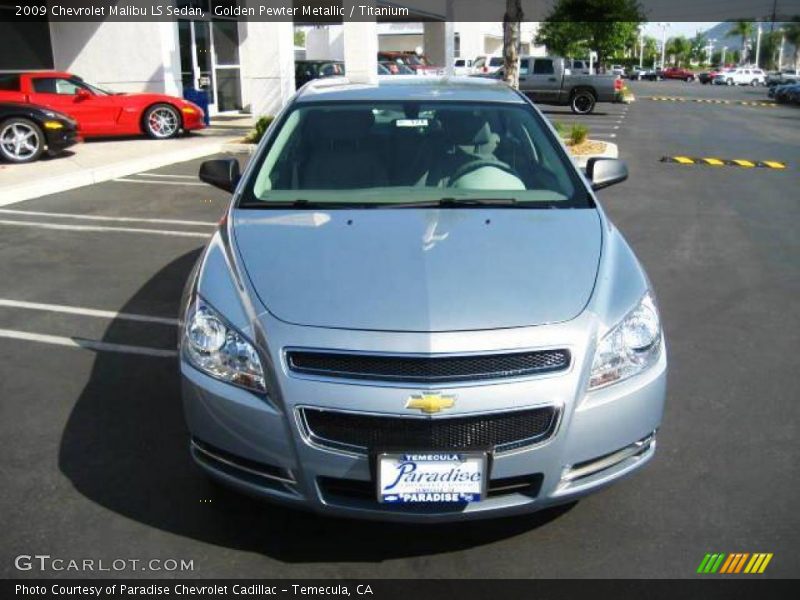 Golden Pewter Metallic / Titanium 2009 Chevrolet Malibu LS Sedan