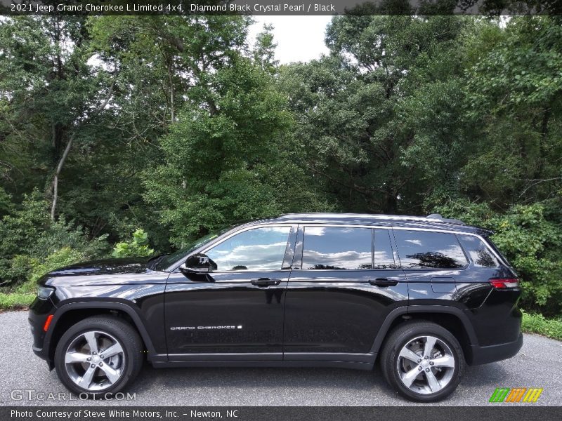 Diamond Black Crystal Pearl / Black 2021 Jeep Grand Cherokee L Limited 4x4